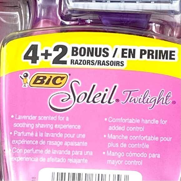 NWT Bic Soliel Twilight 6-Count 3-Blade Disposable Razors Bonus Pack Lavender - Picture 5 of 7